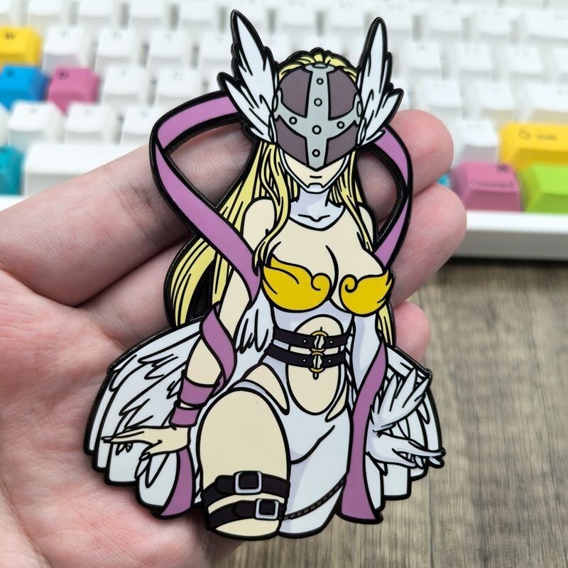 Model Kit Digimon - Digimon Angewomon metal badge cartoon anime