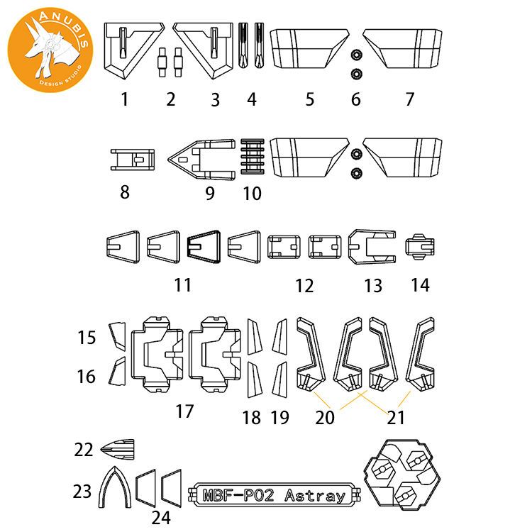 Detail Upgrade Parts for MG Re – Model Kit Anubis Bewertung und Preis