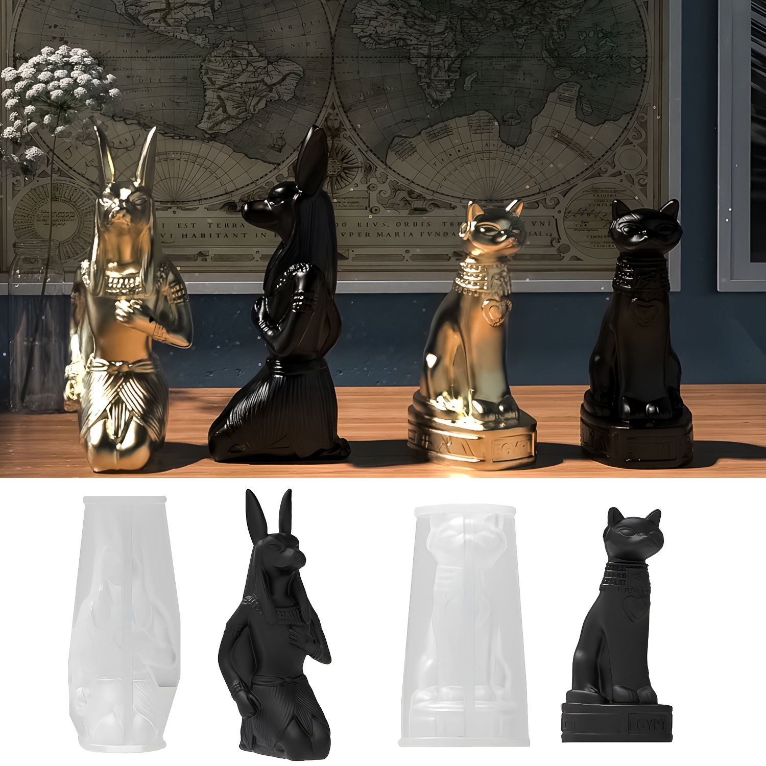 1/2pcsSilicone Mold for Egypti – Model Kit Anubis Bewertung und Preis