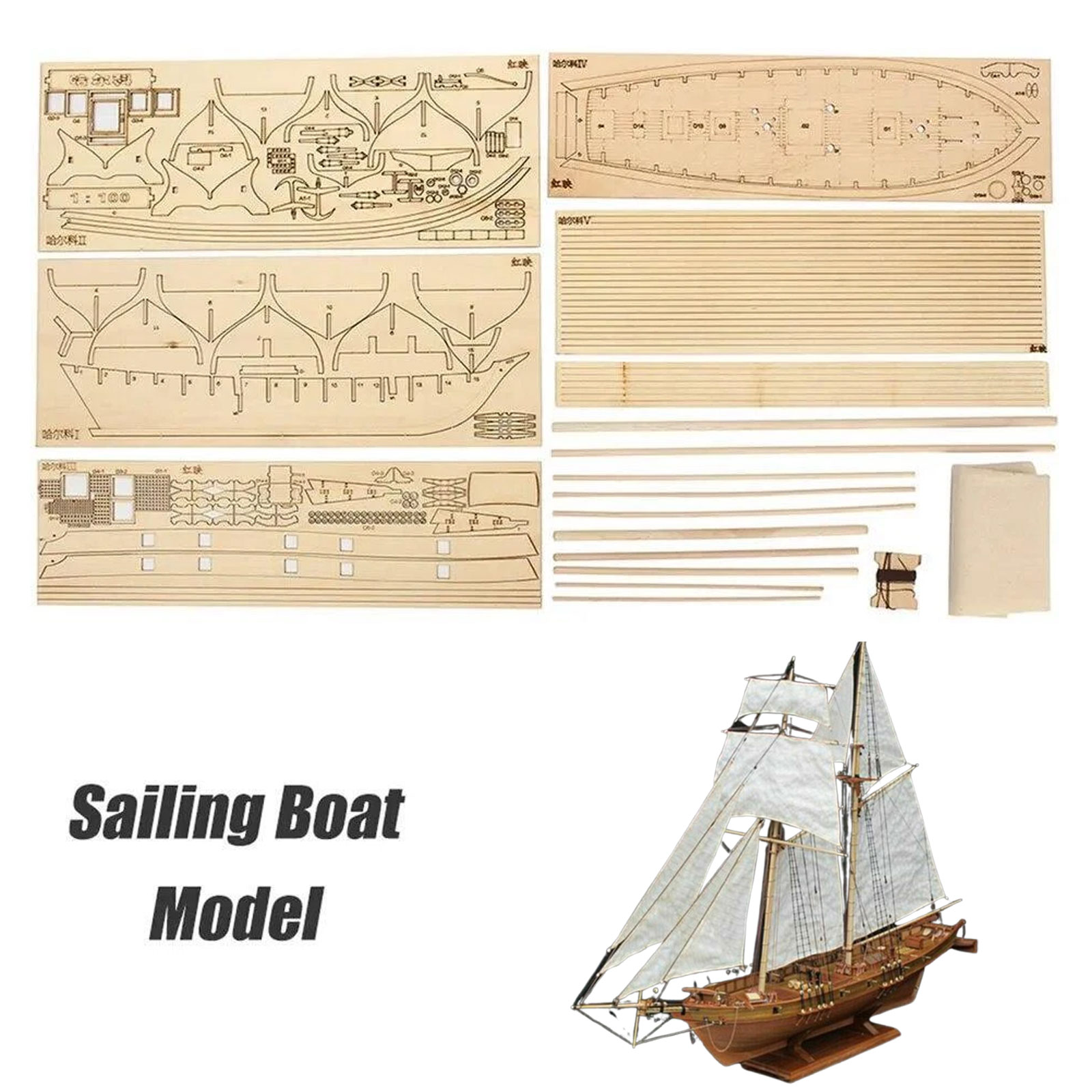 【Halcon Sailboat Wooden Model  – Model Kit Simulator Bewertung und Preis